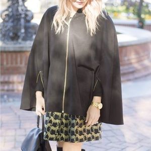 New without tags Crown & Ivy black cape jacket one size